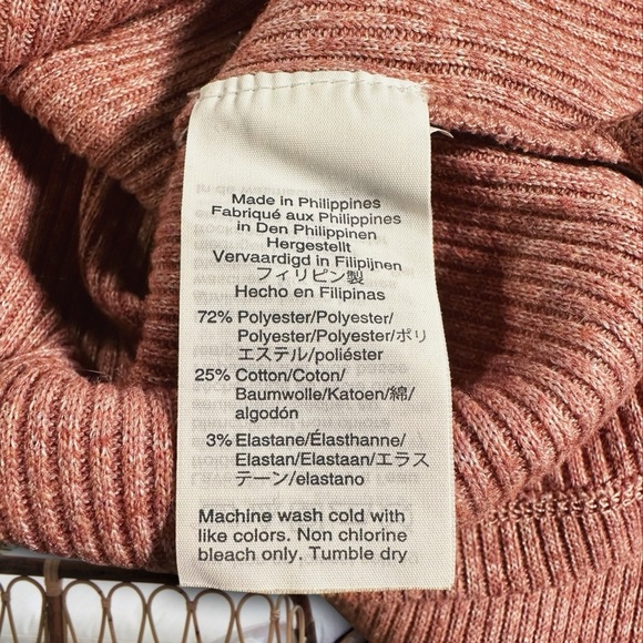 Madewell ‘Heathered Bubble-Sleeve Swing Turtleneck’ in “Heather Rose” Size Small - Picture 13 of 16